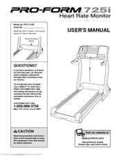 ProForm 725i Treadmill User Manual