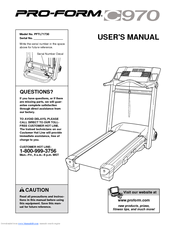 Proform C970 Manuals ManualsLib