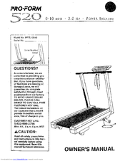 Pro-Form PFTL10040 Owner's Manual