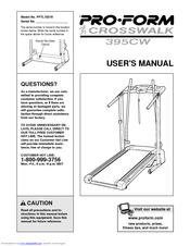 ProForm TREADMILL PFTL10210 User Manual