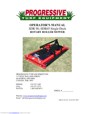 Progressive Turf Equipment SDR 90 Operator's Manual