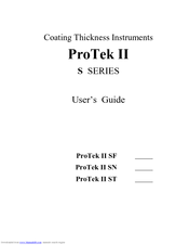 Protec PROTEK II PROTEK II SF User Manual