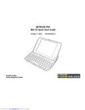 Psion Teklogix Notebook Pro Quick Start Manual