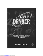 Pyle Dryver PLAD3300D Owner's Manual