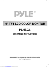 Pyle PLVHS6G Operating Instructions Manual