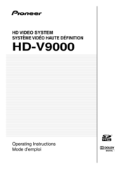 Pioneer HD-V9000 Operating Instructions Manual