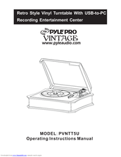 Pyle Pro Vintage PVNTT5U Operating Instructions Manual