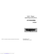 Pyramid PDVD44 Operating Instructions Manual