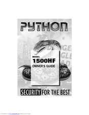 Python 1500HF Owner's Manual