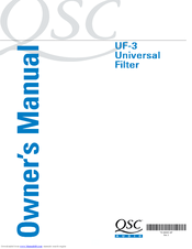 QSC UF-3 Owner's Manual