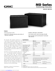 Qsc ModularDesign Subwoofer MD-S215 Specification Sheet