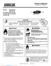 Quadra-Fire FG21SP-LP Owner's Manual
