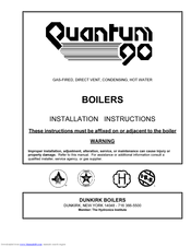 Dunkirk Quantum 90 Installation Instructions Manual