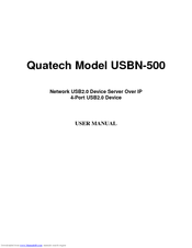 Quatech 4-Port USB 2.0 Device Server over IP USBN-500 User Manual