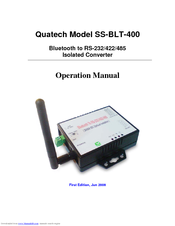 Quatech SS-BLT-400 Operation Manual
