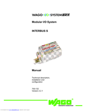 WAGO Modular IO System INTERBUS S User Manual