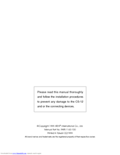 ATEN ServerMaster CS-12 Product Manual