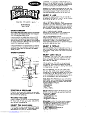 Radica Games Pro Guide Bass Fishin' 8003 Instructions