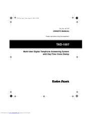 Radio Shack 43-747 Owner's Manual