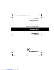 Radio Shack System 420 Owner's Manual