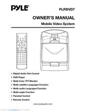 Pyle PLRDVD7 Owner's Manual