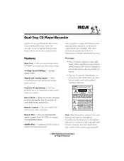 Radio Shack CD Player User Manual