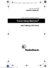 Radio Shack TRAVEL SLEEP MACHINE 63-974 Owner's Manual