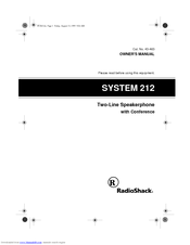 Radio Shack SYSTEM212 Owner's Manual