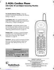 Radio Shack 43-3857 Owner's Manual
