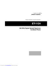 Radio Shack ET-1124 Owner's Manual