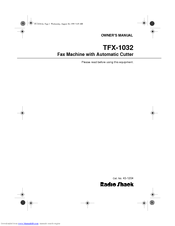 Radio Shack TFX-1032 Owner's Manual