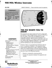 Radio Shack 43-3102 Owner's Manual