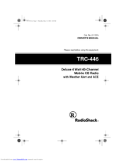 Radio Shack TRC-446 Owner's Manual