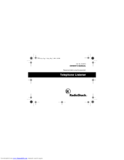 Radio Shack 43-231C Owner's Manual