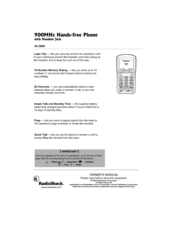 Radio Shack 43-3908 Owner's Manual