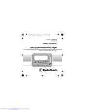 Radio Shack 17-8002/05 Owner's Manual