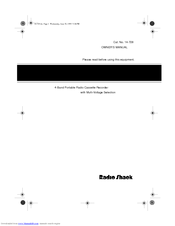Radio Shack CTR-98 Owner's Manual