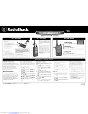 Radio Shack PRO-137 Quick Start Manual