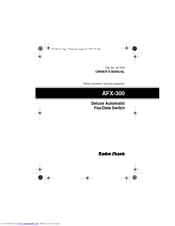 Radio Shack AFX-300 Owner's Manual