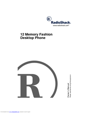 Radio Shack Desktop Phone Owner's Manual