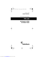 Radio Shack 21-1628 Owner's Manual