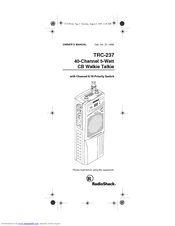 Radio Shack TRC-237 Owner's Manual