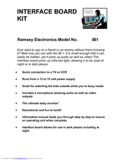Ramsey Electronics Interface Board Kit IB1 Assembly And Instruction Manual