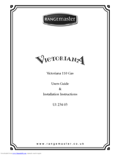 Rangemaster Victoriana 110 Gas User's Manual & Installation Instructions