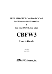 Ratoc Systems CBFW3 User Manual