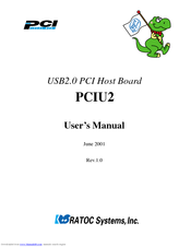 Ratoc Systems PCIU2 User Manual