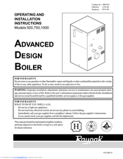 Raypak 1000 Operating And Installation Manual