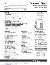Raypak Raytherm H-182 Specification Sheet