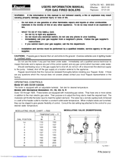 Raypak Gas Fired Boiler User's Information Manual