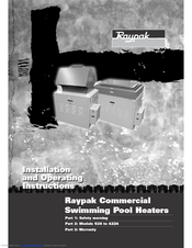 Raypak 1662 Installation And Operating Instructions Manual